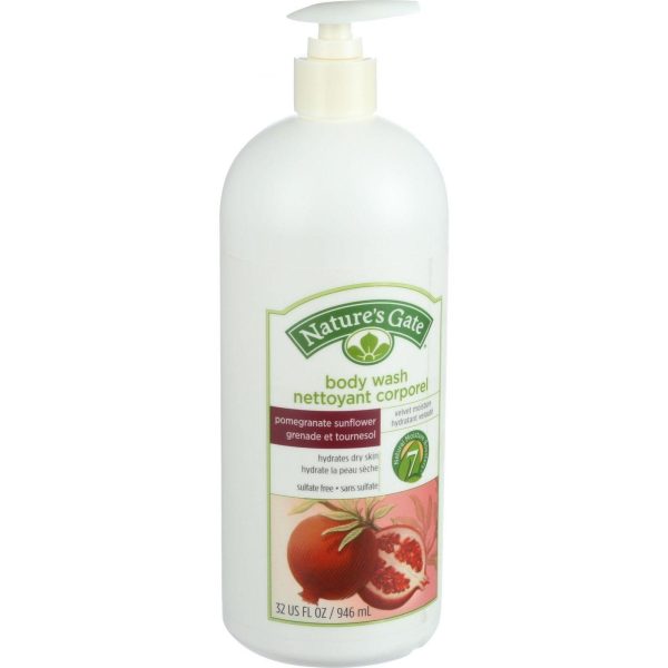 Nature s Gate Body Wash - Pomegranate Sunflower - 32 Oz Fashion