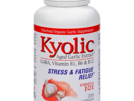 Kyolic Aged Garlic Extract Stress And Fatigue Relief Formula 101 - 200 Capsules Hot on Sale