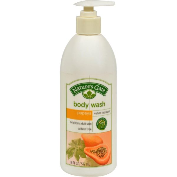 Nature s Gate Body Wash Velvet Moisture Papaya - 18 Fl Oz on Sale