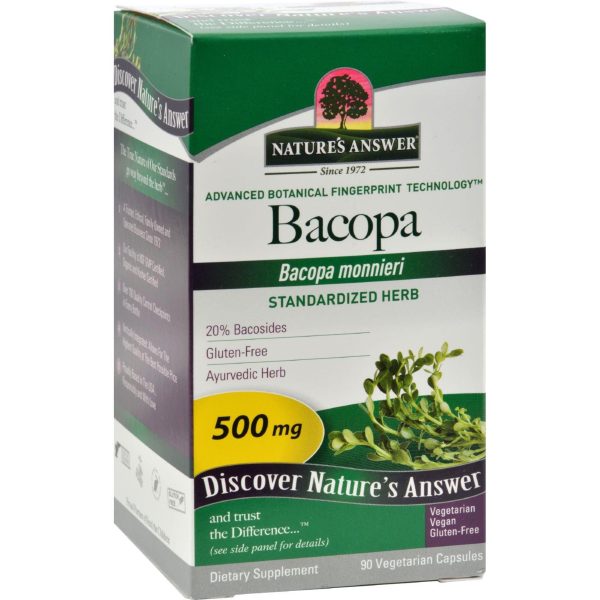 Nature s Answer Bacopa - 500 Mg - 90 Veggie Caps Online now