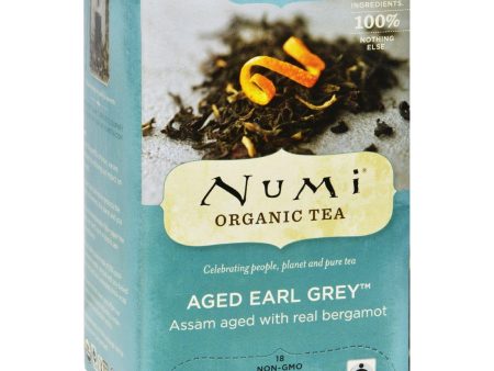 Numi Aged Earl Grey Bergamot Black Tea - 18 Tea Bags - Case Of 6 Hot on Sale