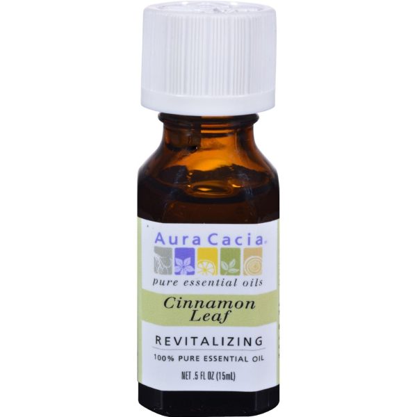 Aura Cacia Pure Essential Oil Cinnamon Leaf - 0.5 Fl Oz Sale