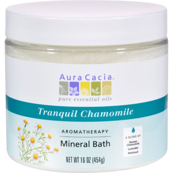 Aura Cacia Aromatherapy Mineral Bath Tranquility Chamomile - 16 Oz Online Sale