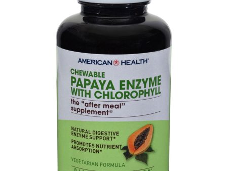 American Health Papaya Enzyme With Chlorophyll Chewable - 600 Chewable Tablets Online Hot Sale