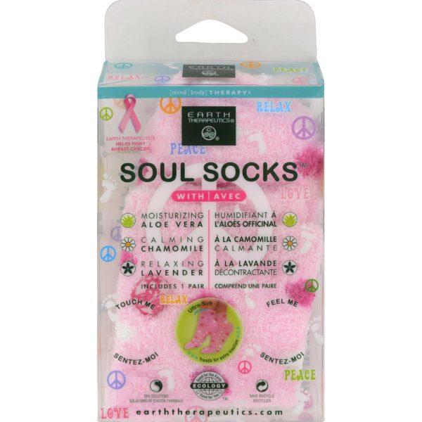 Earth Therapeutics Soul Socks - Pink Polka Dot - 1 Pair Cheap