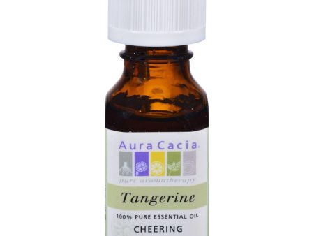 Aura Cacia Pure Essential Oil Tangerine - 0.5 Fl Oz Online now