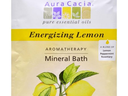 Aura Cacia Aromatherapy Mineral Bath Energizing Lemon - 2.5 Oz - Case Of 6 Sale