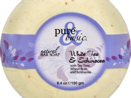 Pure And Basic Bar Soap - White Tea Echinacea - Case Of 6 - 6.4 Oz on Sale