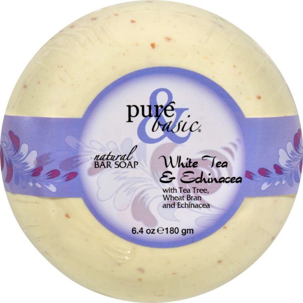 Pure And Basic Bar Soap - White Tea Echinacea - Case Of 6 - 6.4 Oz on Sale