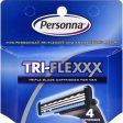 Personna Tri-flexxx Razor System For Men Cartridge Refill - 4 Cartridges Online Sale