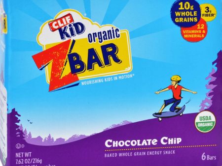 Clif Kid Zbar - Organic - Chocolate Chip - 7.62 Oz - Case Of 12 Online Sale