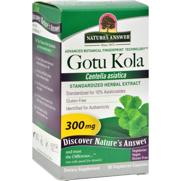 Nature s Answer Gotu Kola Herb - 60 Vegetarian Capsules Online Hot Sale