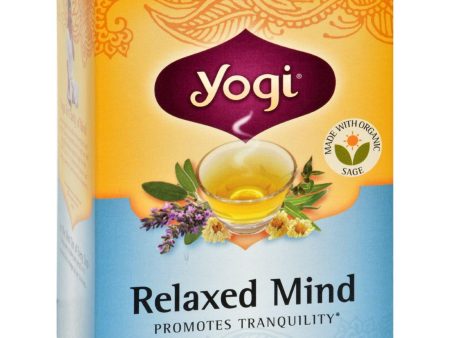 Yogi Relaxed Mind Herbal Tea Caffeine Free - 16 Tea Bags - Case Of 6 Online Hot Sale