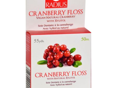 Radius Vegan Cranberry Floss - 55 Yards - Case Of 6 Fashion