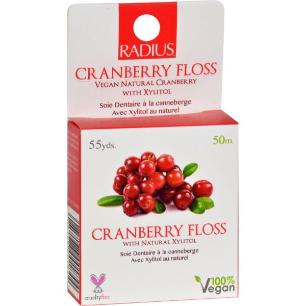 Radius Vegan Cranberry Floss - 55 Yards - Case Of 6 Fashion