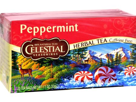 Celestial Seasonings Herb Tea Peppermint - 20 Tea Bags - Case Of 6 Online Hot Sale