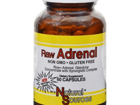 Natural Sources Raw Adrenal - 60 Capsules Hot on Sale