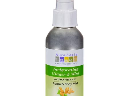 Aura Cacia Aromatherapy Mist Ginger Mint - 4 Fl Oz Cheap