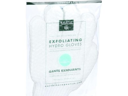 Earth Therapeutics Hydro Gloves - Exfoliating - White - 1 Pair Fashion