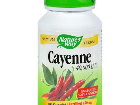 Nature s Way Cayenne And Pepper - 450 Mg - 100 Capsules on Sale