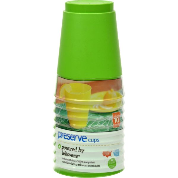 Preserve On The Go Cups - Apple Green - Case Of 12 - 10 Packs - 16 Oz Online Hot Sale