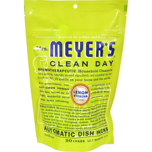 Mrs. Meyer s Automatic Dishwasher Packs - Lemon Verbena - Case Of 6 - 12.7 Oz Discount