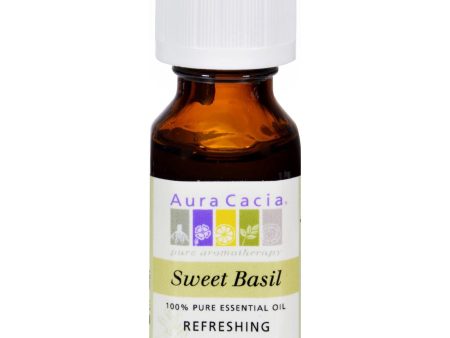 Aura Cacia Pure Essential Oil Sweet Basil - 0.5 Fl Oz Fashion