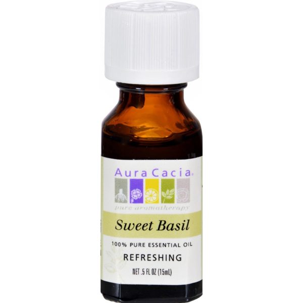 Aura Cacia Pure Essential Oil Sweet Basil - 0.5 Fl Oz Fashion