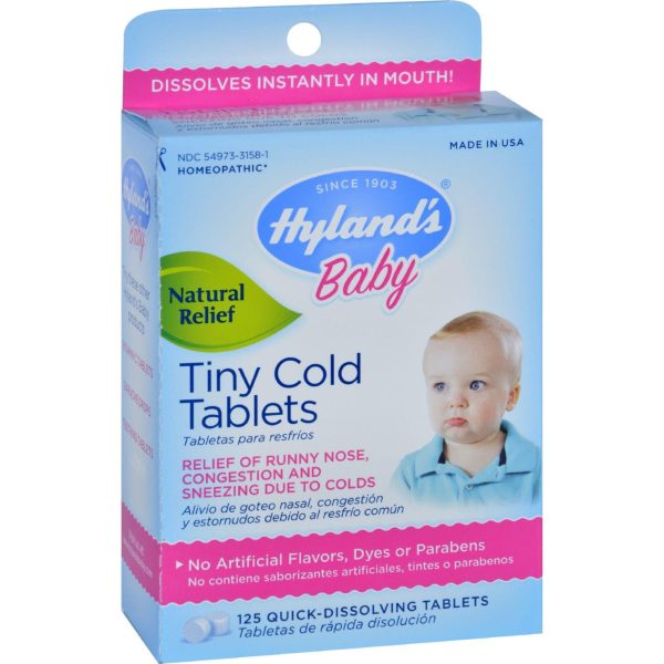 Hylands Homeopathic Baby Tiny Cold Tablets - 125 Tablets Hot on Sale