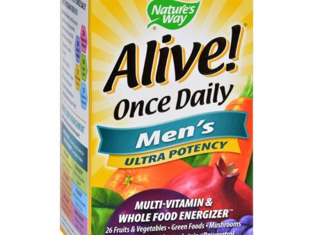 Nature s Way Alive Once Daily Men s Multi-vitamin - 60 Tablets Supply