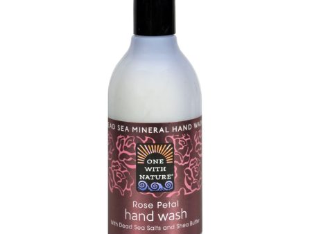 One With Nature Dead Sea Hand Wash - Rose - 12 Oz For Discount