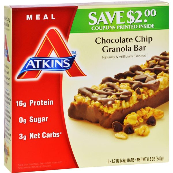 Atkins Advantage Bar Chocolate Chip Granola - 5 Bars Fashion