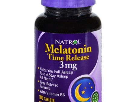 Natrol Melatonin Time Release - 3 Mg - 100 Tablets Hot on Sale