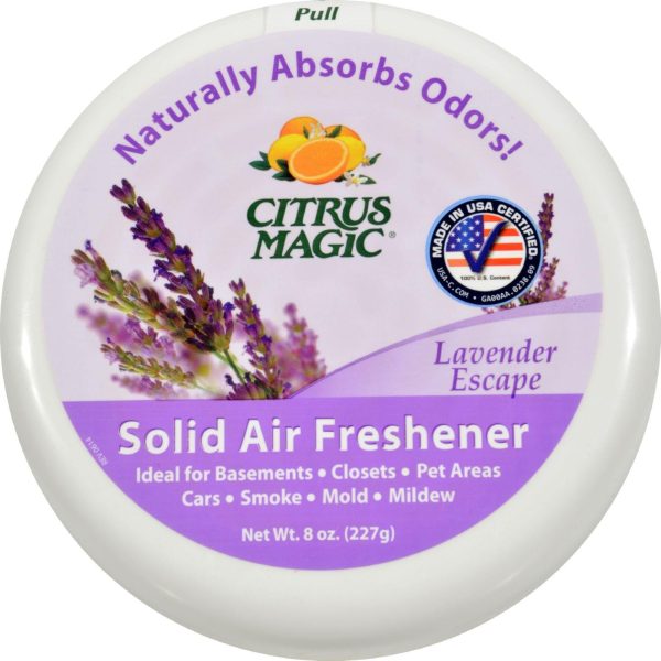 Citrus Magic Odor Absorber - Solid Lavender - Case Of 6 - 8 Oz Supply