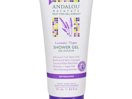 Andalou Naturals Shower Gel - Lavender Thyme Refreshing - 8.5 Fl Oz Sale