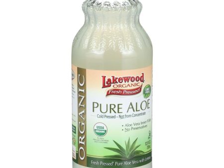 Lakewood Organic Aloe Juice - Pure - Fresh Pressed - Inner Fillet - With Lemon - 12.5 Oz Online Sale