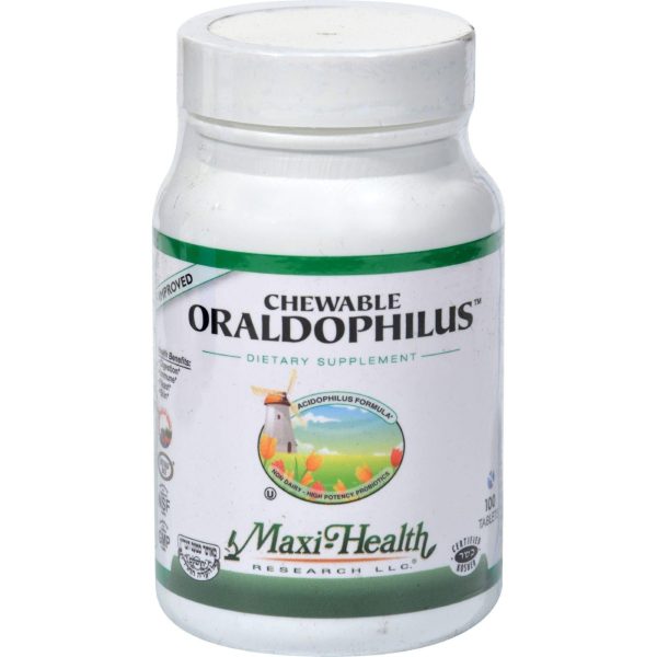 Maxi Health Chewable Oraldophilus Probiotic Formula - 100 Tablets on Sale