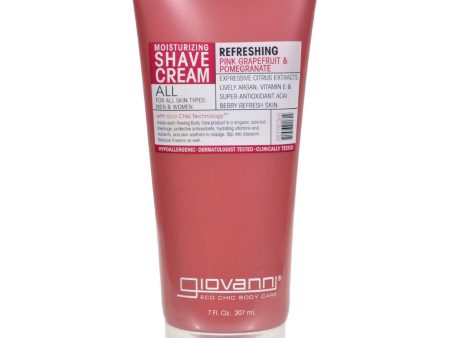 Giovanni Moisturizing Shave Cream All Skin Types Men And Women Refreshing Pink Grapefruit And Pomegranate - 7 Fl Oz Online