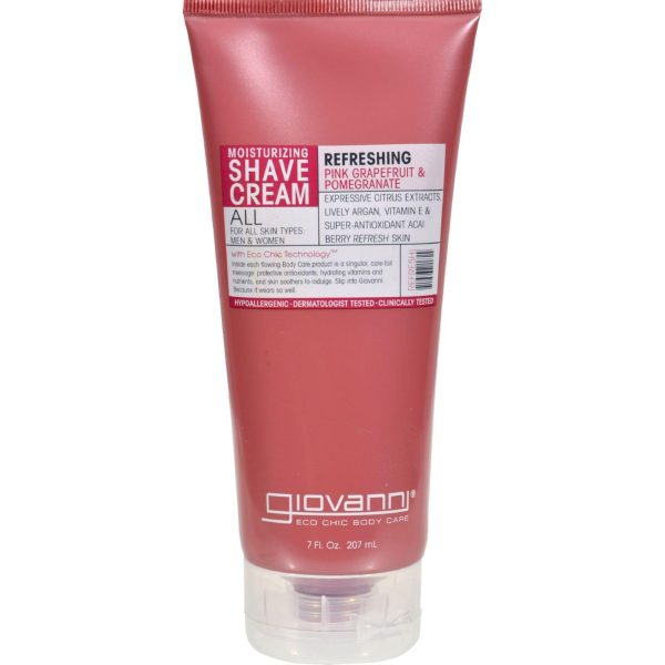 Giovanni Moisturizing Shave Cream All Skin Types Men And Women Refreshing Pink Grapefruit And Pomegranate - 7 Fl Oz Online