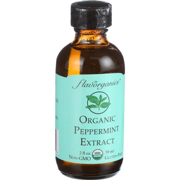 Flavorganics Organic Peppermint Extract - 2 Oz Hot on Sale