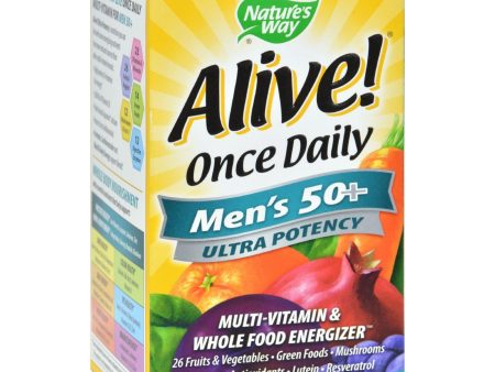 Nature s Way Alive Once Daily Men s 50 Plus Multi-vitamin - 60 Tablets Sale