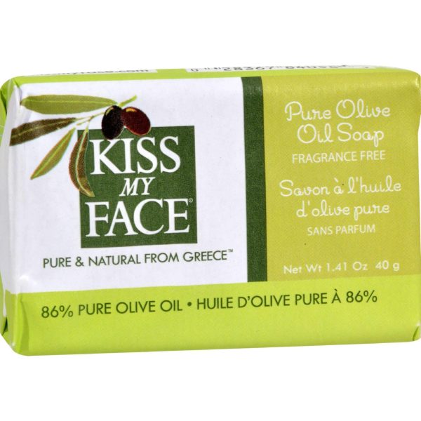 Kiss My Face Bar Soap - Pure Olive Oil - Travel Size - Pack Of 12 - 1.41 Oz Fashion