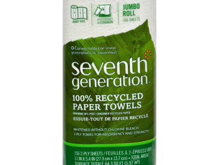 Seventh Generation Paper Towels - White - 156 Sheet Roll - Case Of 24 Online Sale