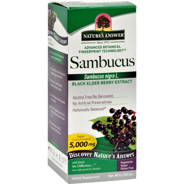 Nature s Answer Sambucus Nigra Black Elder Berry Extract - 4 Fl Oz Hot on Sale