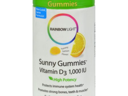 Rainbow Light Vitamin D Sunny Gummies Sour Lemon - 1000 Iu - 100 Gummies Supply