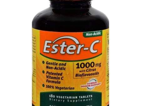 American Health Ester-c With Citrus Bioflavonoids - 1000 Mg - 180 Vegetarian Tablets Discount