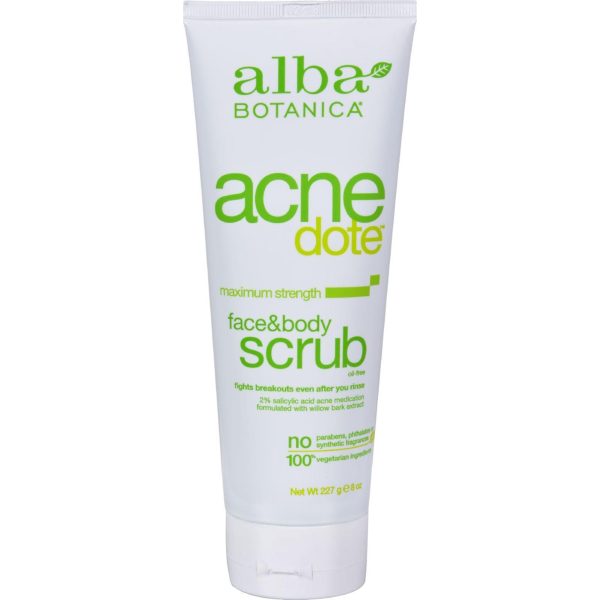 Alba Botanica Natural Acnedote Face And Body Scrub - 8 Fl Oz Online