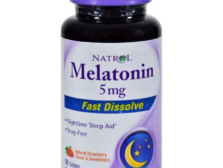 Natrol Melatonin Fast Dissolve Tablets Strawberry - 5 Mg - 90 Tablets Sale