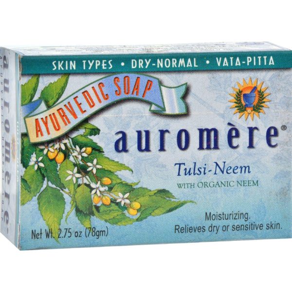 Auromere Ayurvedic Bar Soap Tulsi-neem - 2.75 Oz on Sale