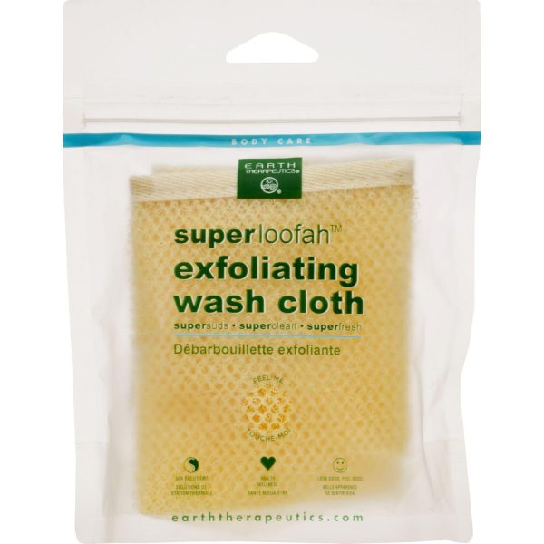 Earth Therapeutics Loofah - Super - Exfoliating - Wash Cloth - 1 Count Fashion